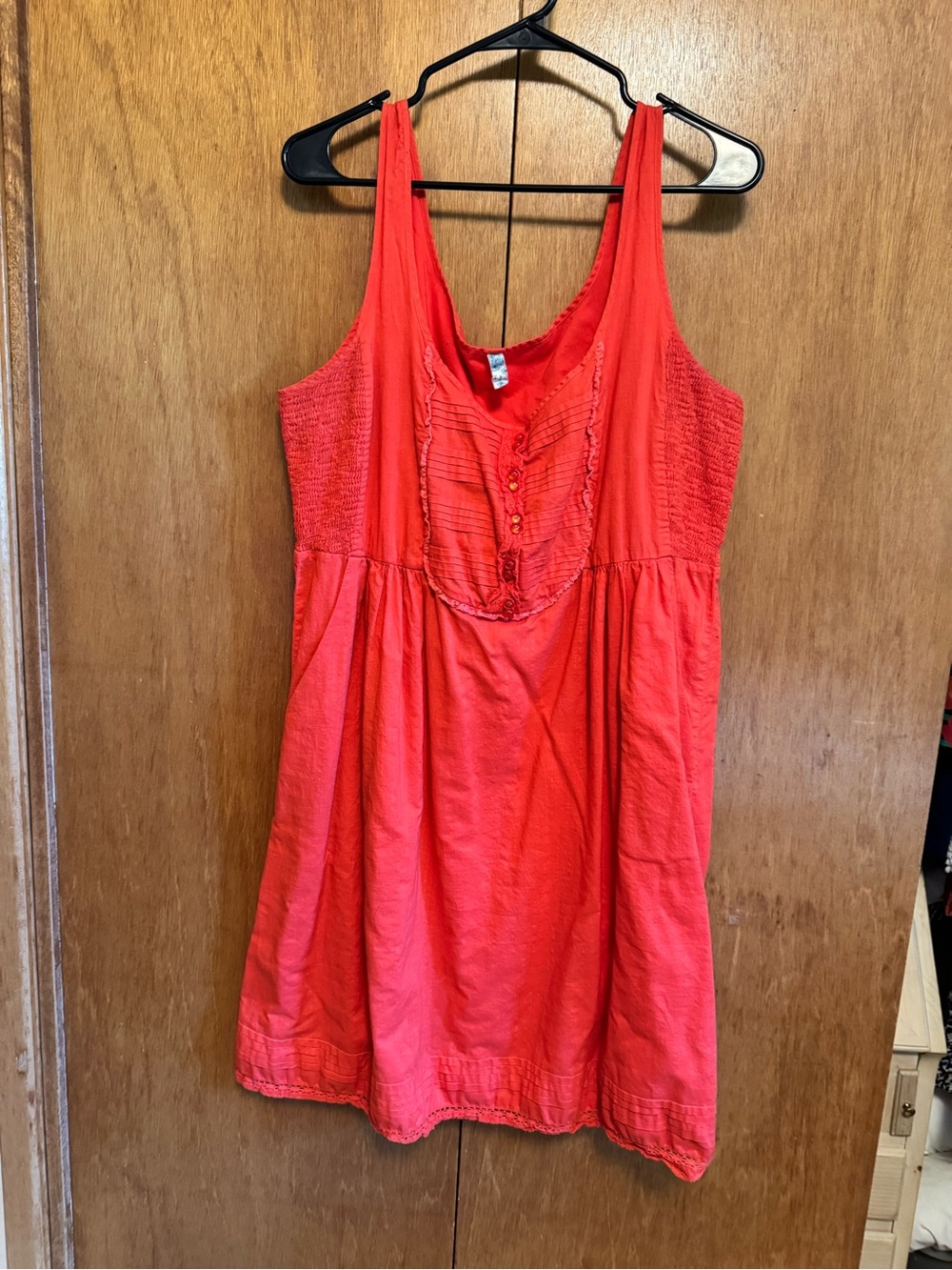 Maeve Vibrant Orange Button-Front Sleeveless Top